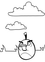 kolorowanka Angry Birds i Bad Piggies z gry dla dzieci, obrazek do wydrukowania i  do pokolorowania numer  11